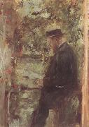 Wilhelm Leibl The Veterinarian Dr Reindl in the Arbor (nn02) oil painting reproduction